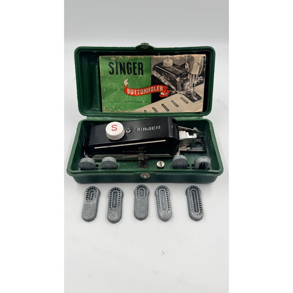 Vintage Singer 160506 Buttonholer Attachment Low Shank 201 Featherweight
